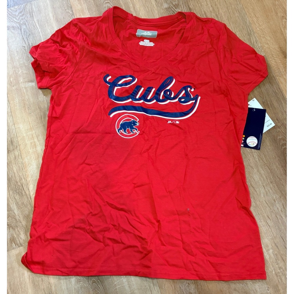 Chicago Cubs V Neck T Shirt Nwt‎ Size Large